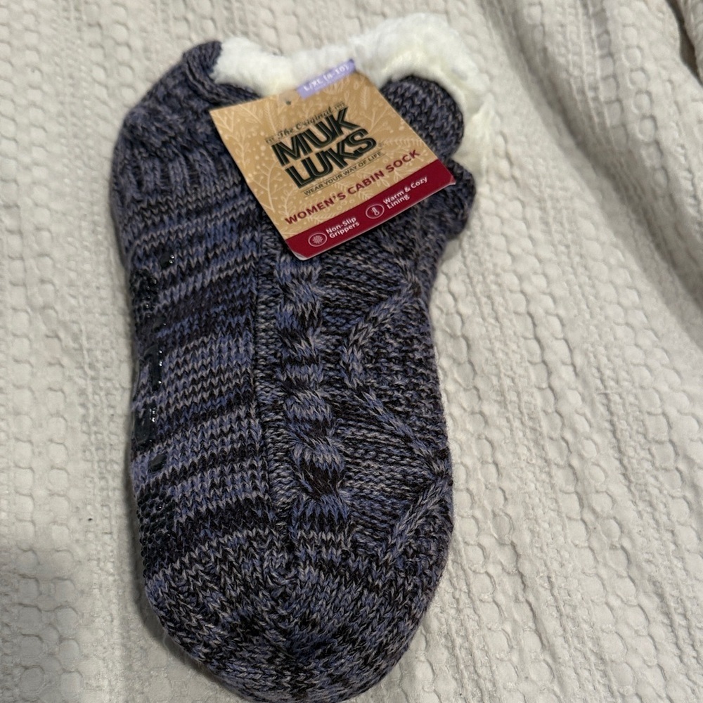 MUK LUKS Women's Cadien Socks - Gray (18)